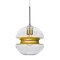 Besa Lighting Hula 8 Cord Pendant, Clear/Gold, Satin Nickel Finish, 1x7W LED Edison 1JT-HULA8GD-EDIL-SN - alternate 1